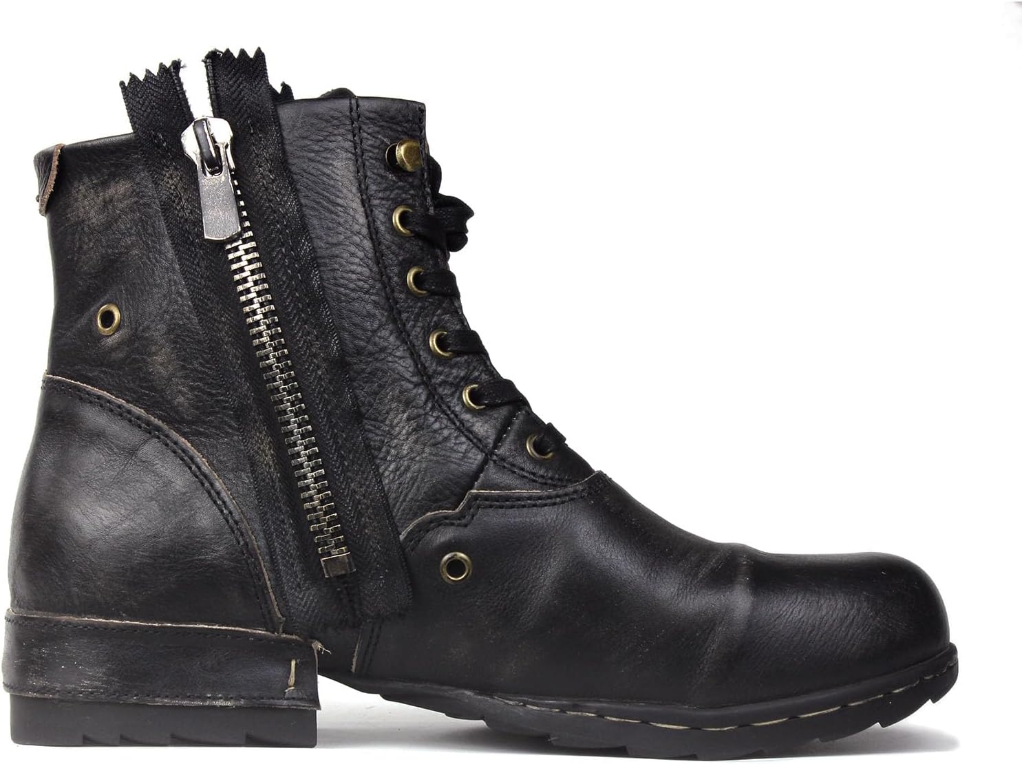 Detalle de OSSTONE Noir rétro – Bottes de Moto Cowboy pour hommes OS-5008-8-Retro-FR-R