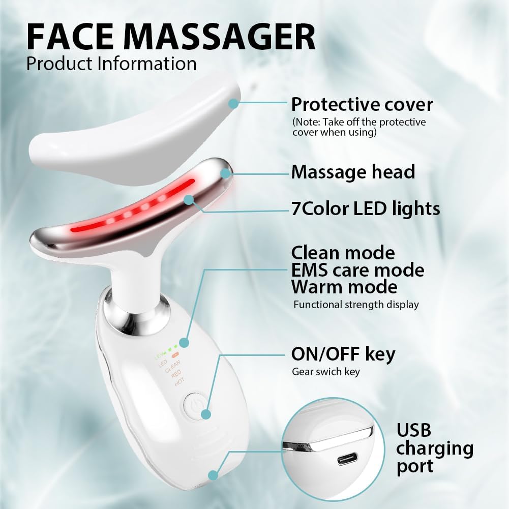 Detalle 2 de ACWOO Face Massager: Anti‑Aging Skin Tightening Device 7 Colour 45°C