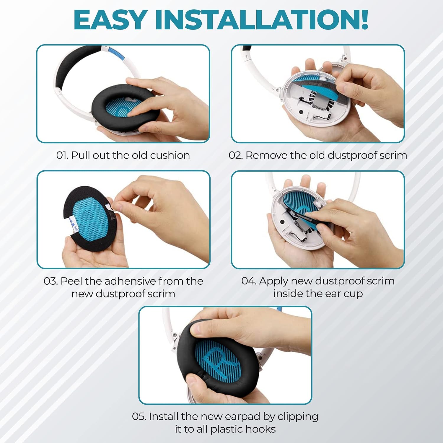 Thumbnail 4 de Replacement Earpads for Bose QC35 memory foam