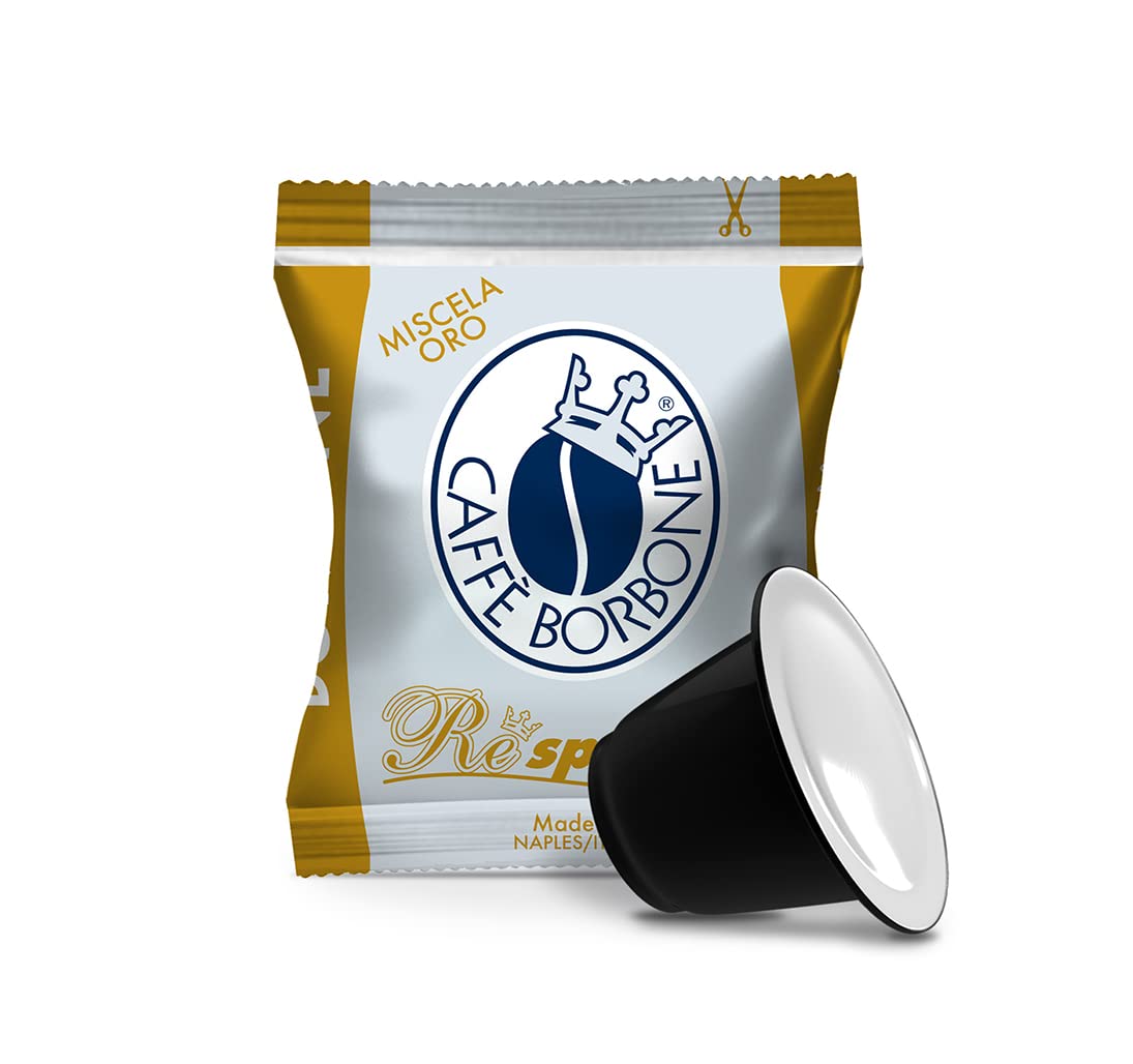 Detalle de Caffè Borbone Respresso Gold-Kaffeemischung – 50 Kapseln, kompatibel mit Nespresso® Haushalts-Espressomaschinen
