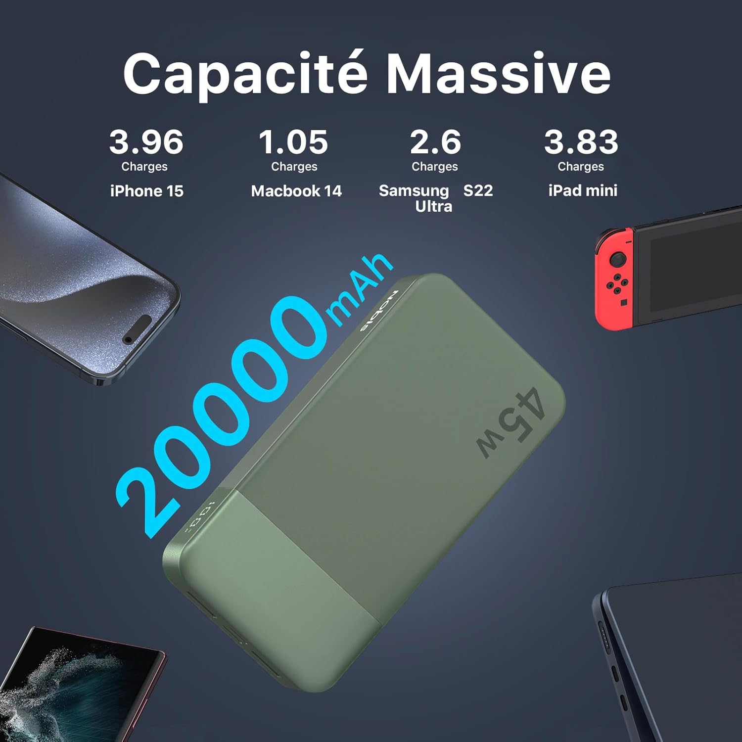 Thumbnail 2 de Nobis Batterie Externe 20000mAh Power Bank 45W — Chargeur portable