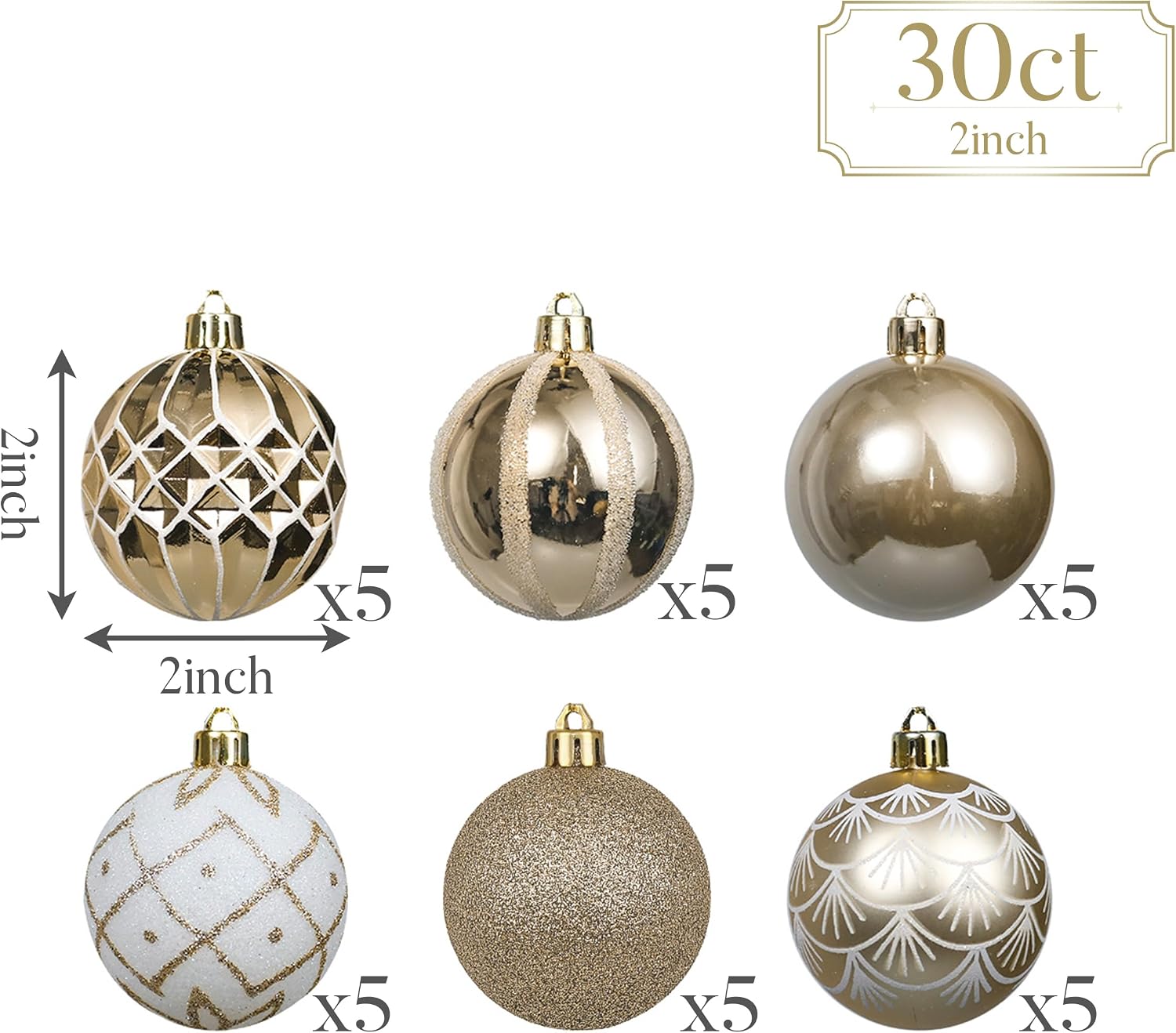 Thumbnail 2 de Valery Madelyn Christmas ornaments 30-count