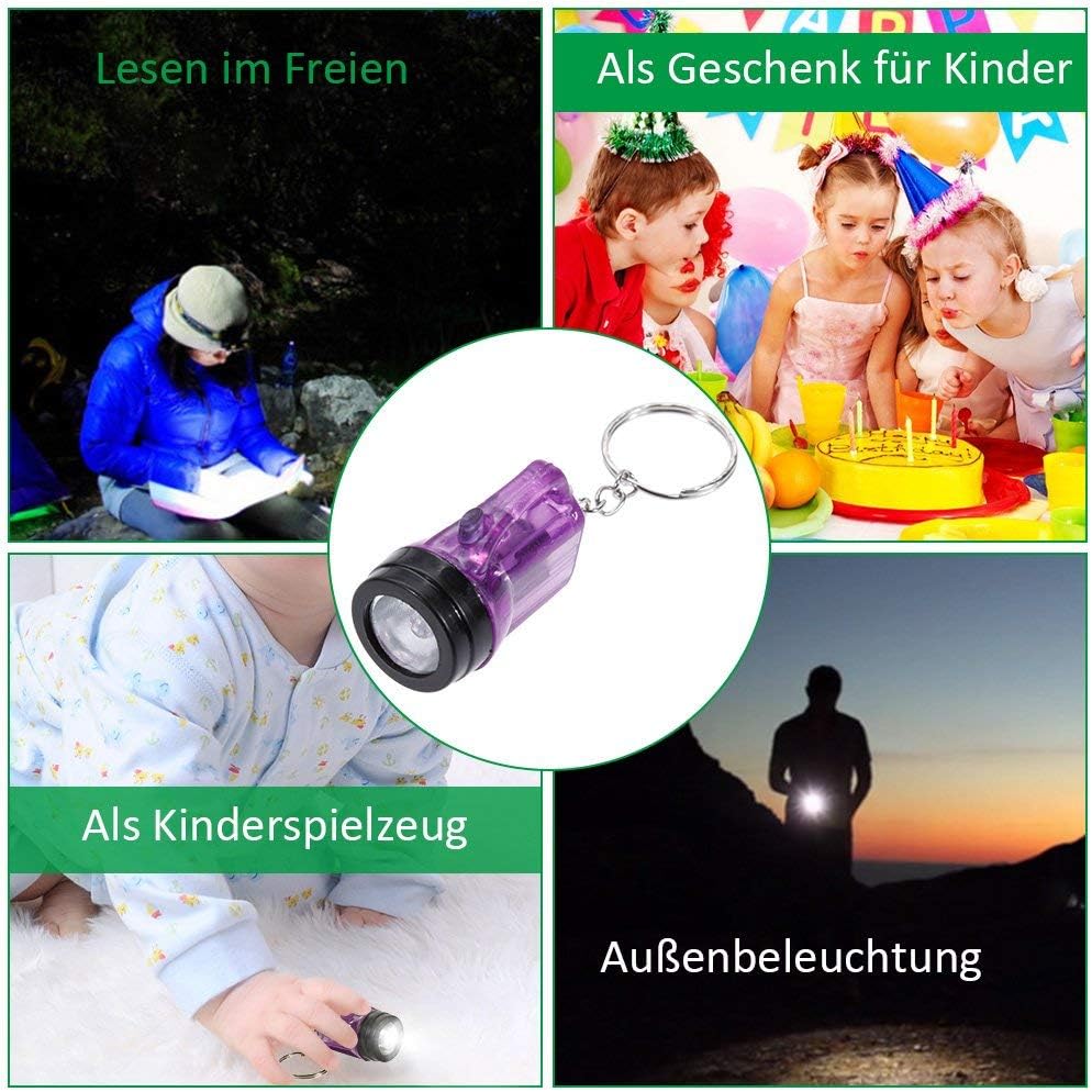 Thumbnail 4 de GOLDGE Mini torce LED portachiavi 24 pezzi, compatte e colorate