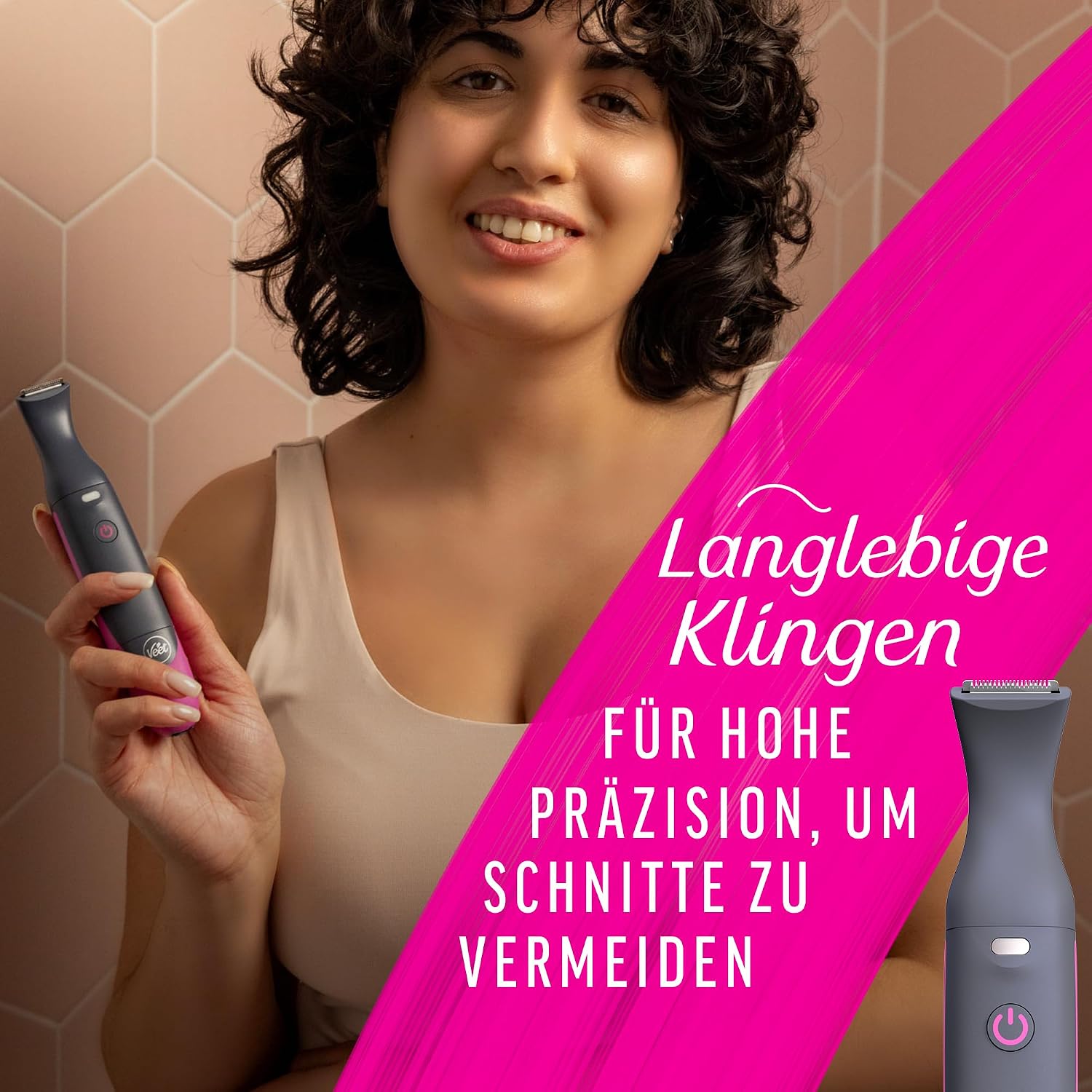Thumbnail 2 de Veet Expert Intimate All-In-One Trimmer – Damen Haarentfernung für Gesicht, Augenbrauen, Achseln und Intimbereich