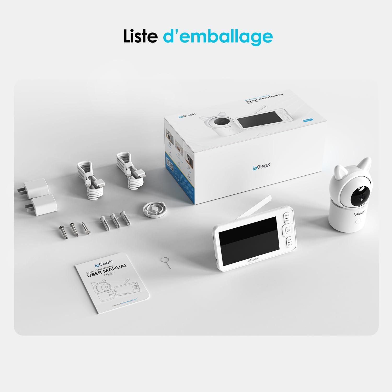 Thumbnail 6 de ieGeek Baby Monitor 1080P with 2 Cameras 👶
