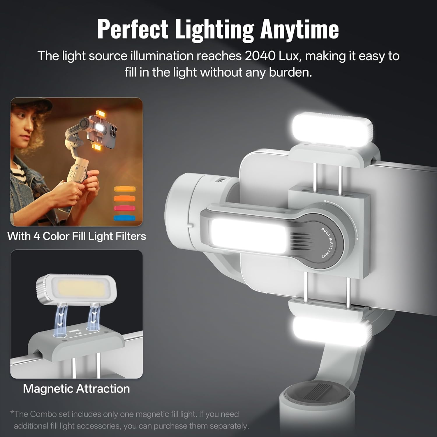 Detalle de ZHIYUN CINEPEER Smooth 5E Combo Gimbal Stabilizer for iPhone & Android