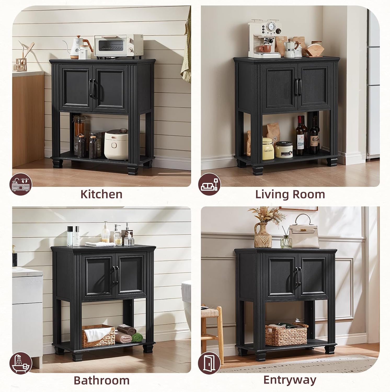 Thumbnail 6 de SAVOR LIFE Coffee Bar Cabinet, Black
