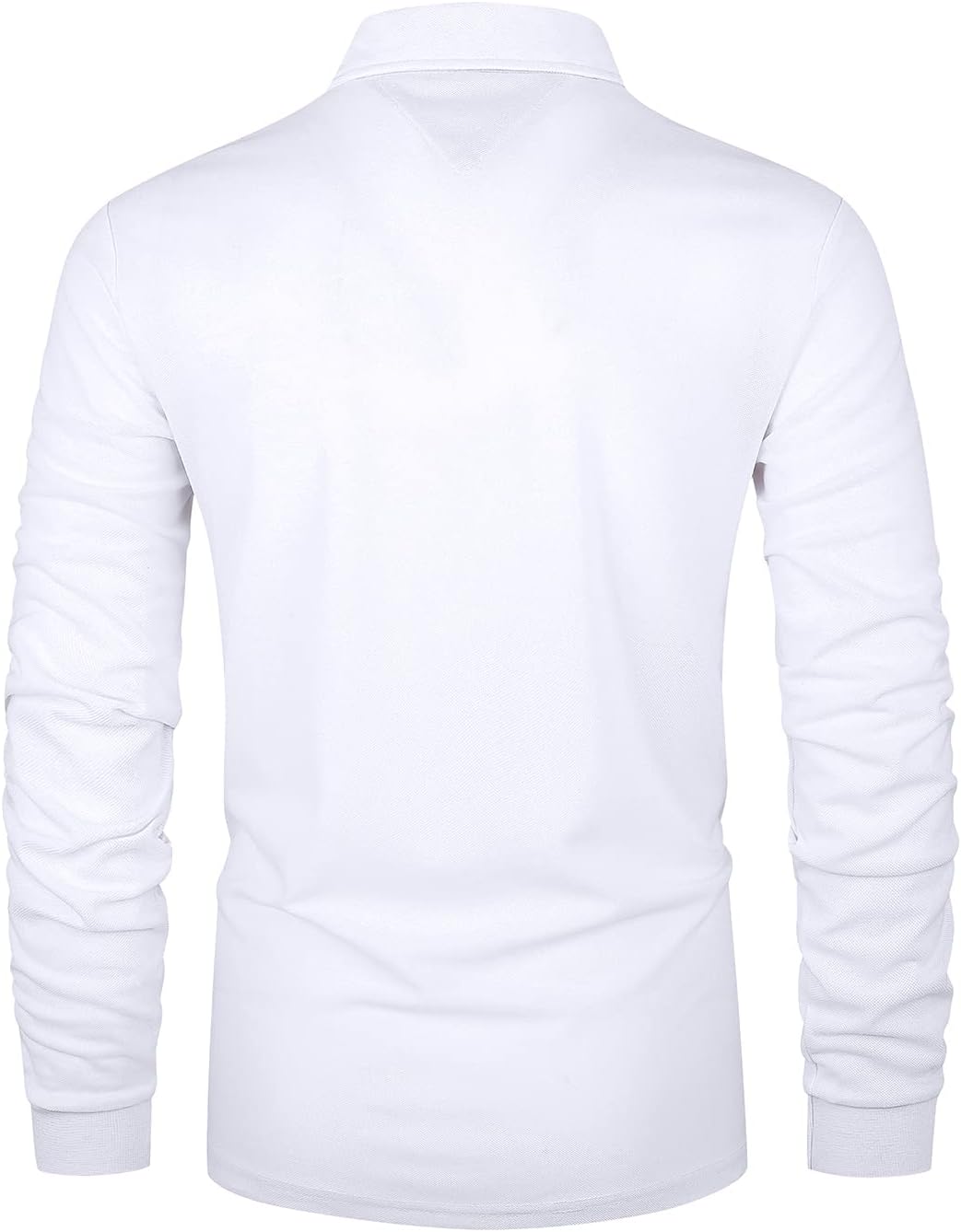 Detalle de Polo Uomo a Maniche Lunghe in Cotone con Colletto e Bottoni - Stile Sportivo per Autunno/Inverno