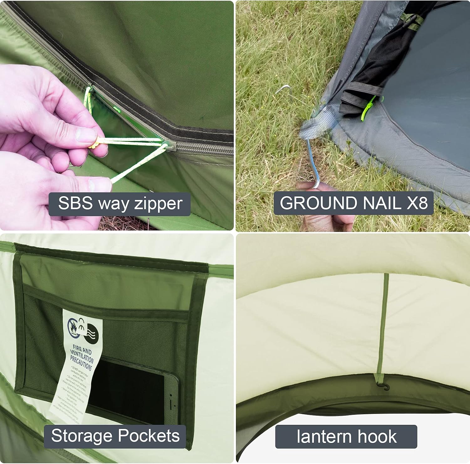 Detalle 1 de Londtren GETIEN-Y-0307-41 Pop-Up Tent, 4-Person, 2 Doors