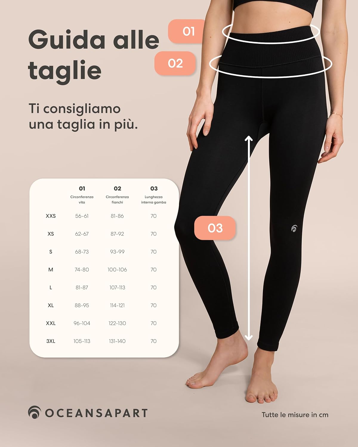 Thumbnail 1 de Leggings sportivi traspiranti Oceansapart Sydney XS-XXL