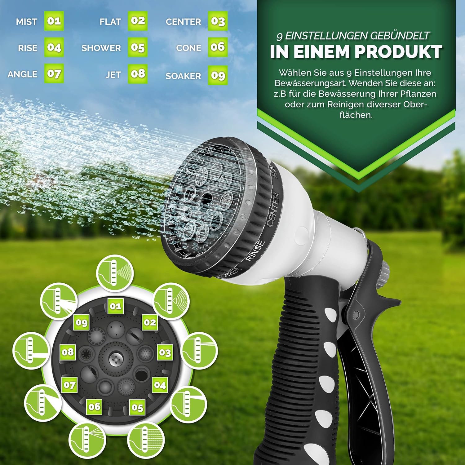 Thumbnail 4 de Avvolgitubo da Giardino 30+2m di tillvex: montaggio a parete, rotazione 180° e riavvolgimento automatico