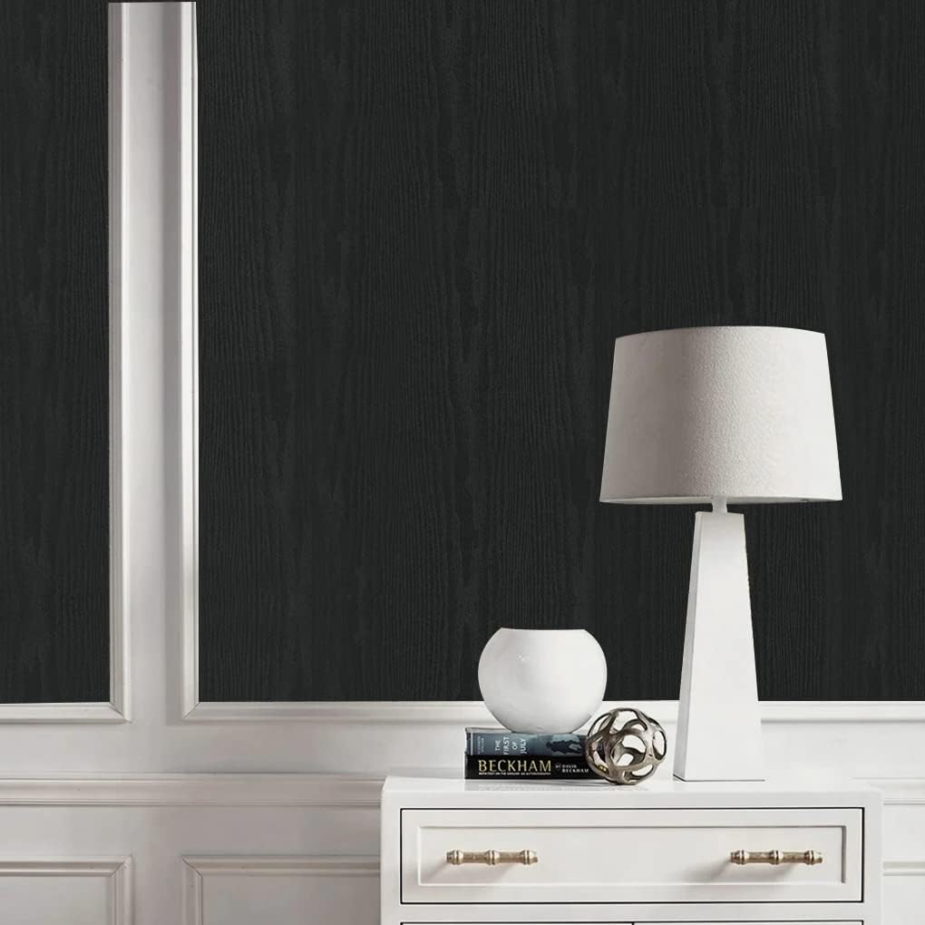 Thumbnail 2 de Arthome Black Wood Contact Paper Peel and Stick (43.5cm x 610cm) for Cabinets, Countertops & Walls