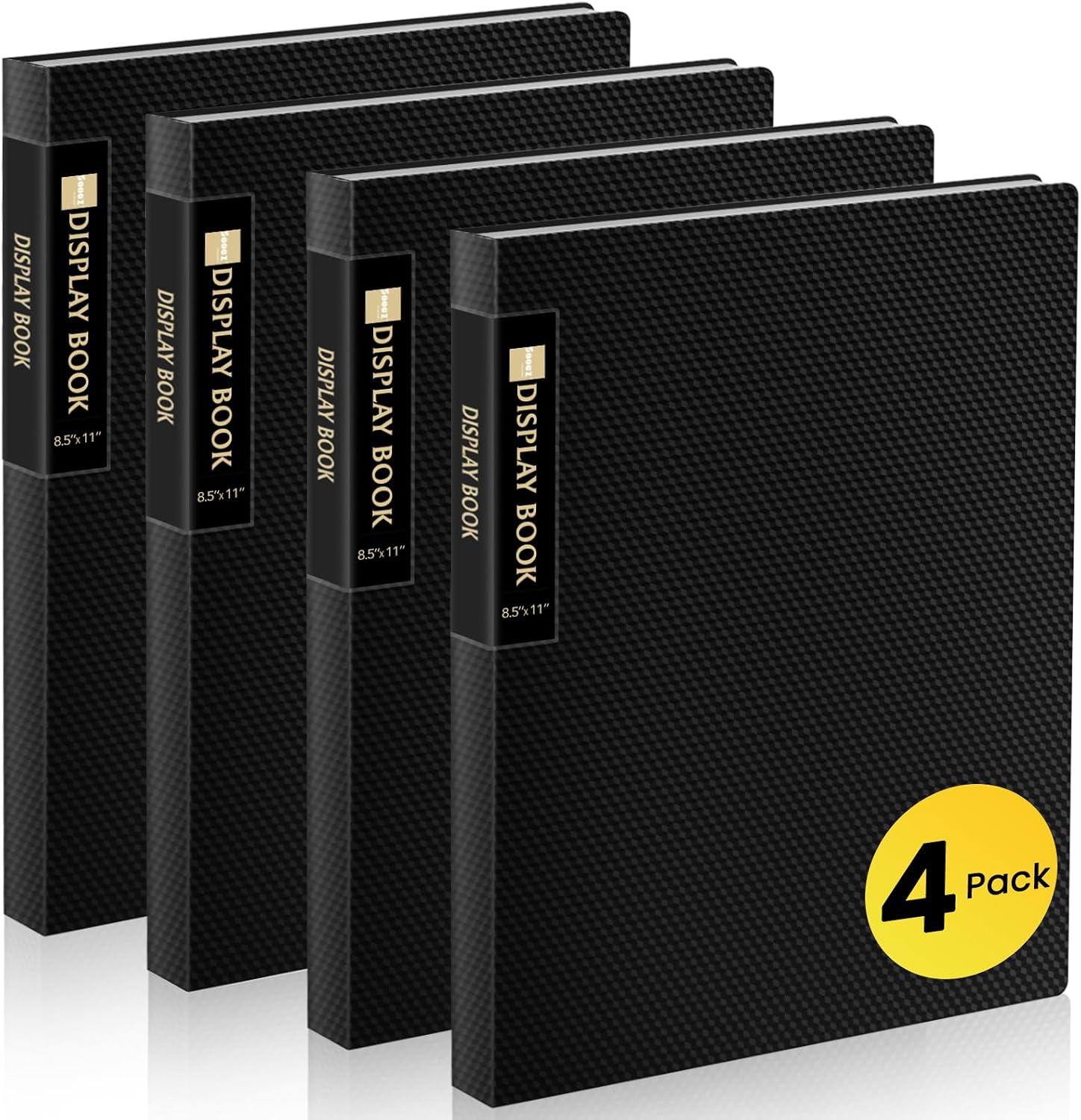 Detalle de Sooez 4-Pack Portfolio Binder, 18 Pockets, 36-Page Display, Letter Size