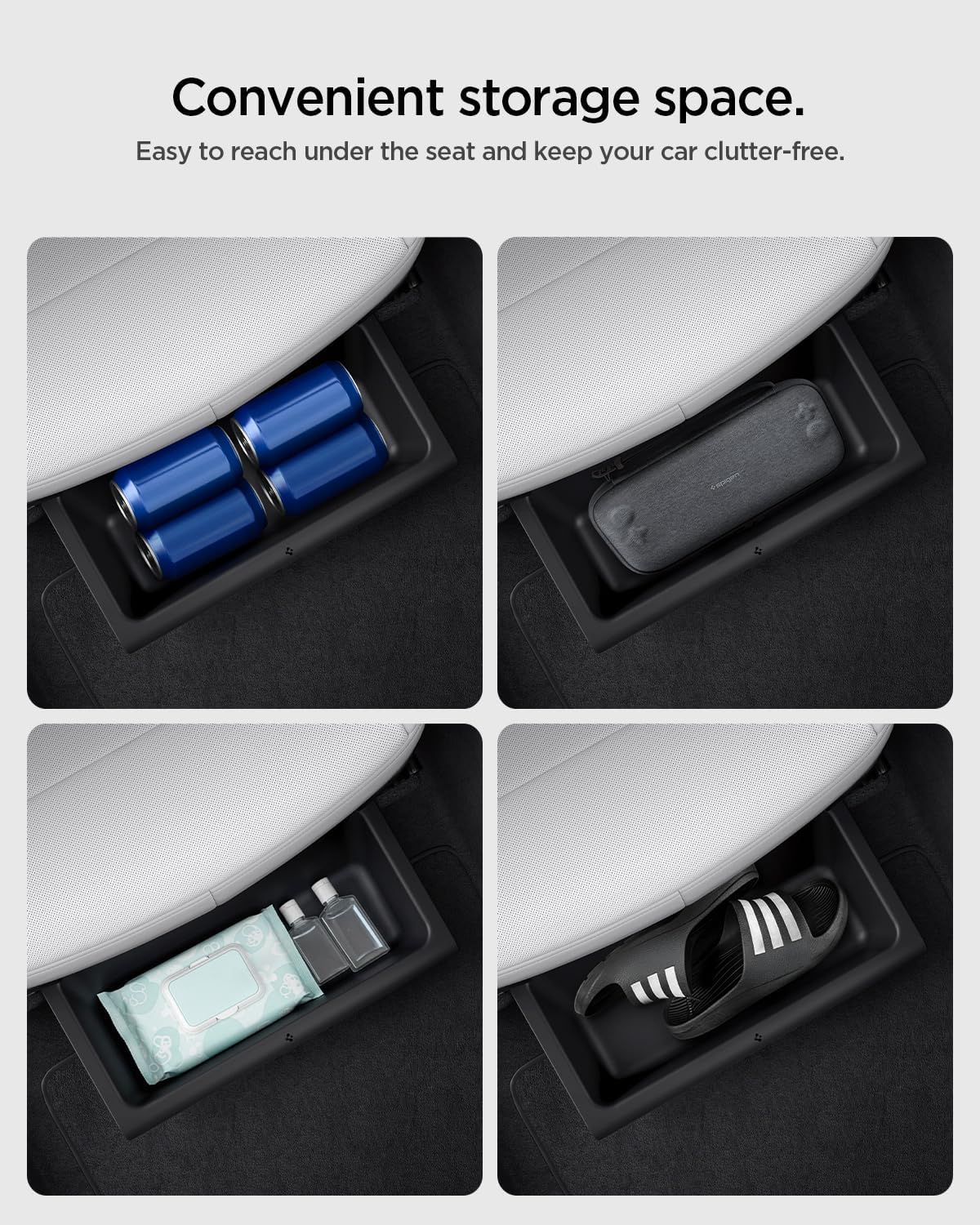Thumbnail 2 de Spigen Tesla Model Y Juniper – Bac de rangement sous siège (Standard/Premium/Performance 2025-2026)