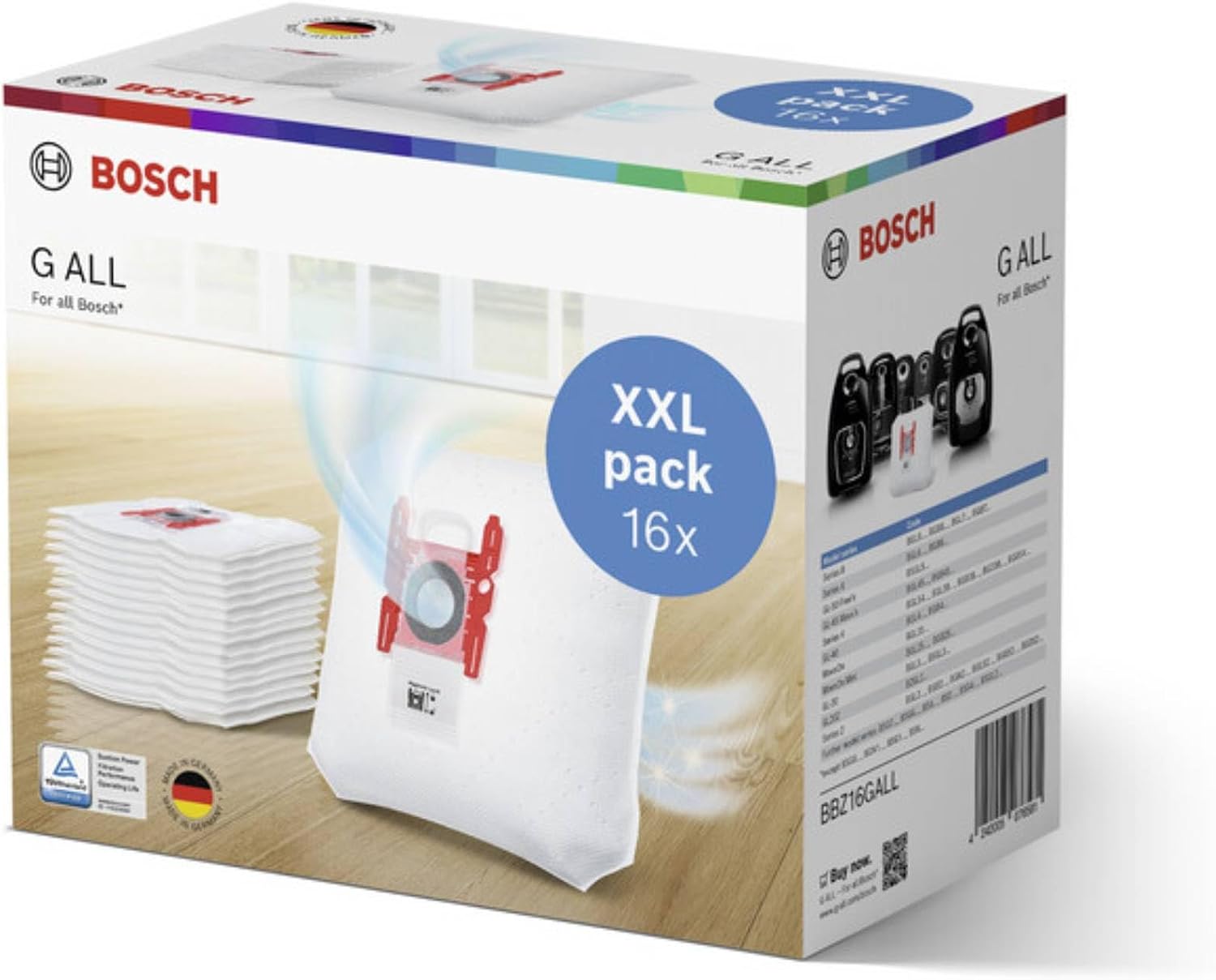 Detalle de Bosch BBZ16GALL Bolsa de polvo 16 uds