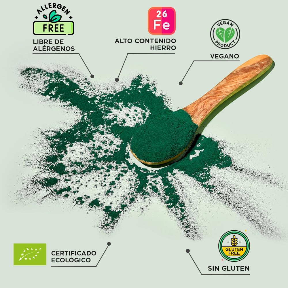 Thumbnail 3 de DRASANVI Spirulina Bio 🌱 Superalimento Vegano, Rico en Omega 6