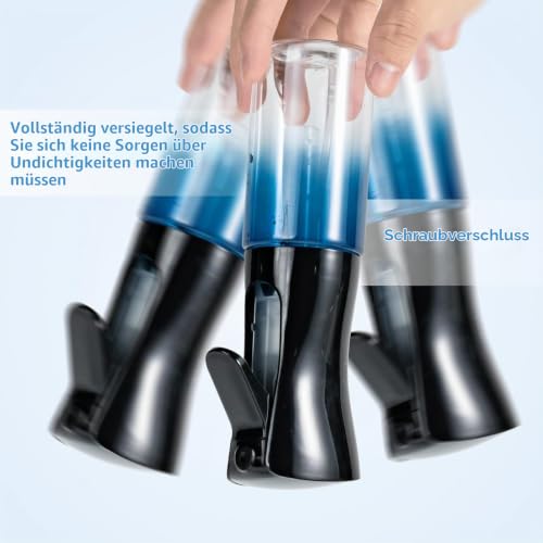 Detalle de Uervoton Sprühflasche für Haare, 200 ml – feiner Nebel, 360°-Sprühen, nachfüllbar (Blau)