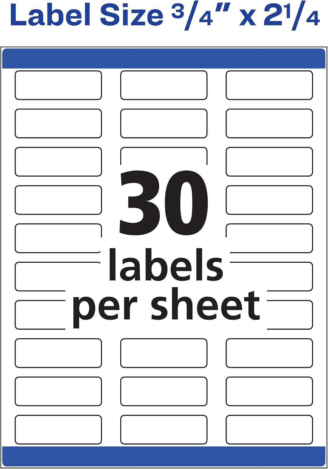 Detalle 1 de Avery printable address labels 0.75" x 2.25