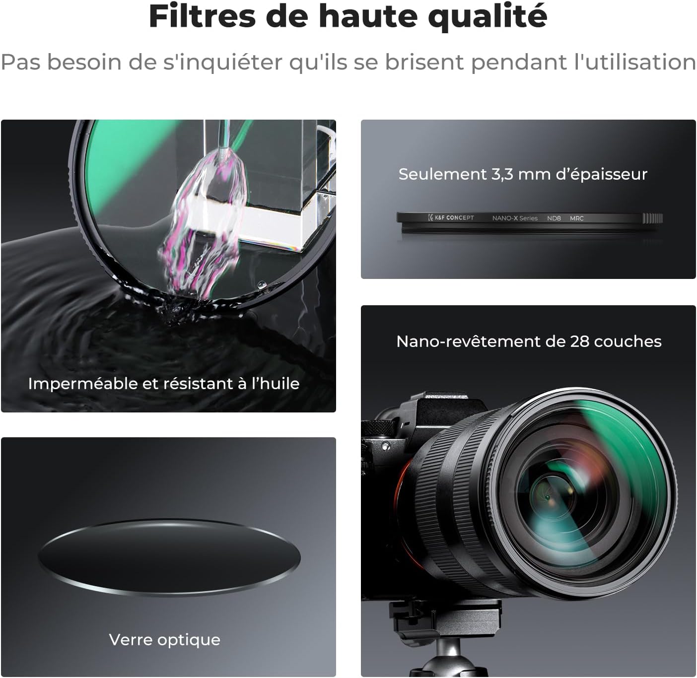 Thumbnail 4 de K&F CONCEPT Filtre ND64 72mm 6 stops