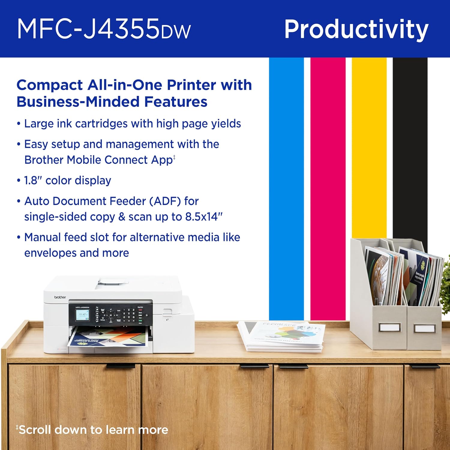 Thumbnail 4 de Brother MFC-J4355DW 20 ppm Color Inkjet