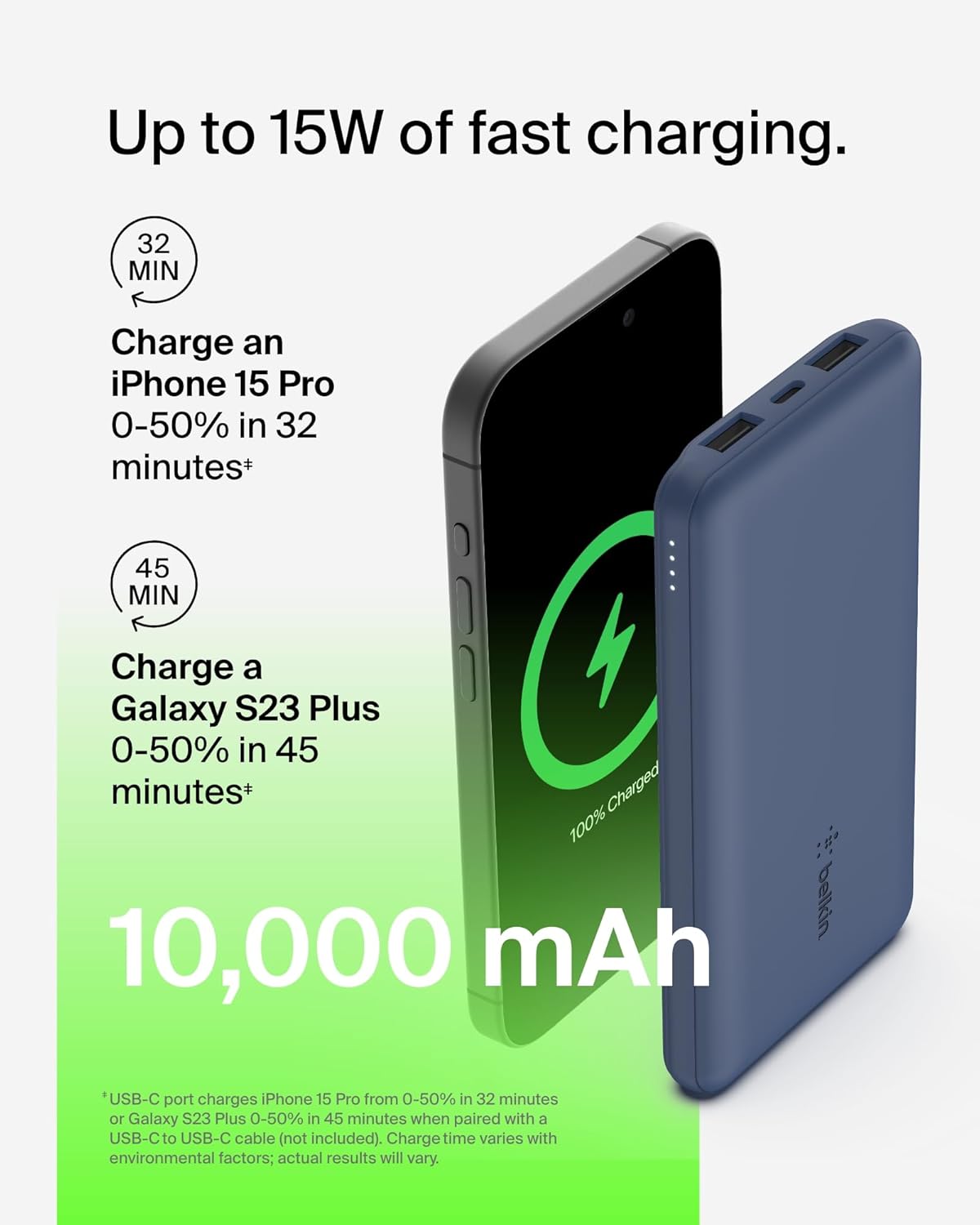 Detalle 2 de Belkin 10000mAh Portable Power Bank with USB-C