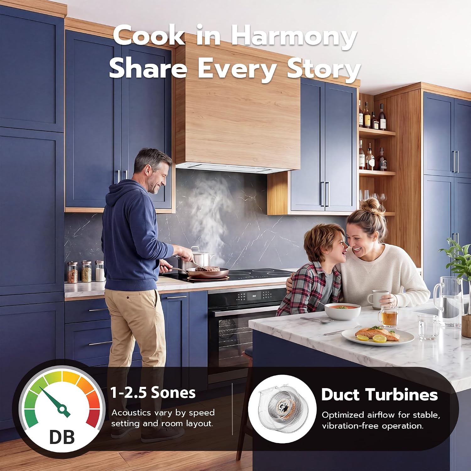 Thumbnail 5 de Dalxo RB21-36W 36-Inch Range Hood Insert, 900 CFM, Convertible Venting, White