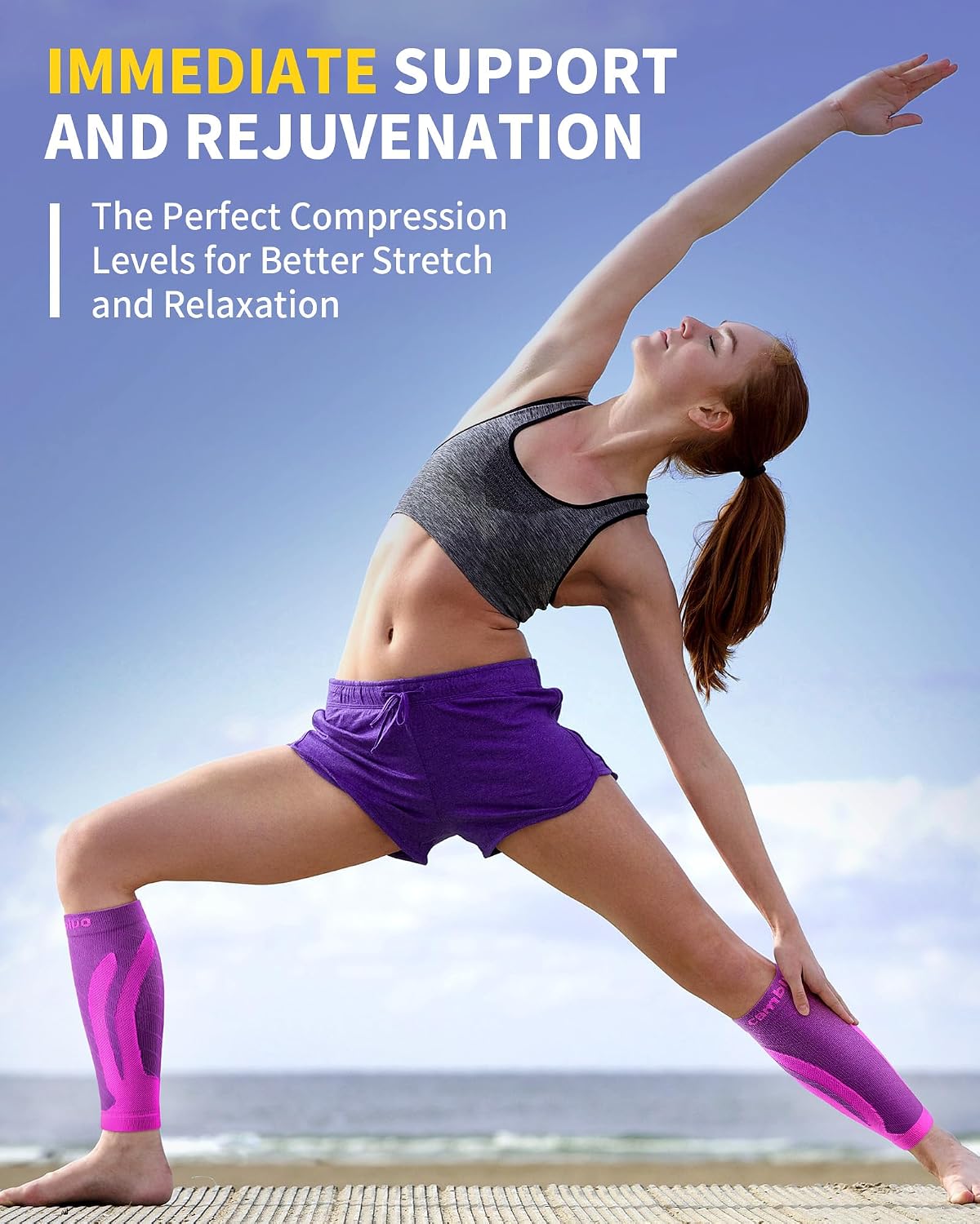 Thumbnail 3 de CAMBIVO Calf Compression Sleeve 2 Pairs