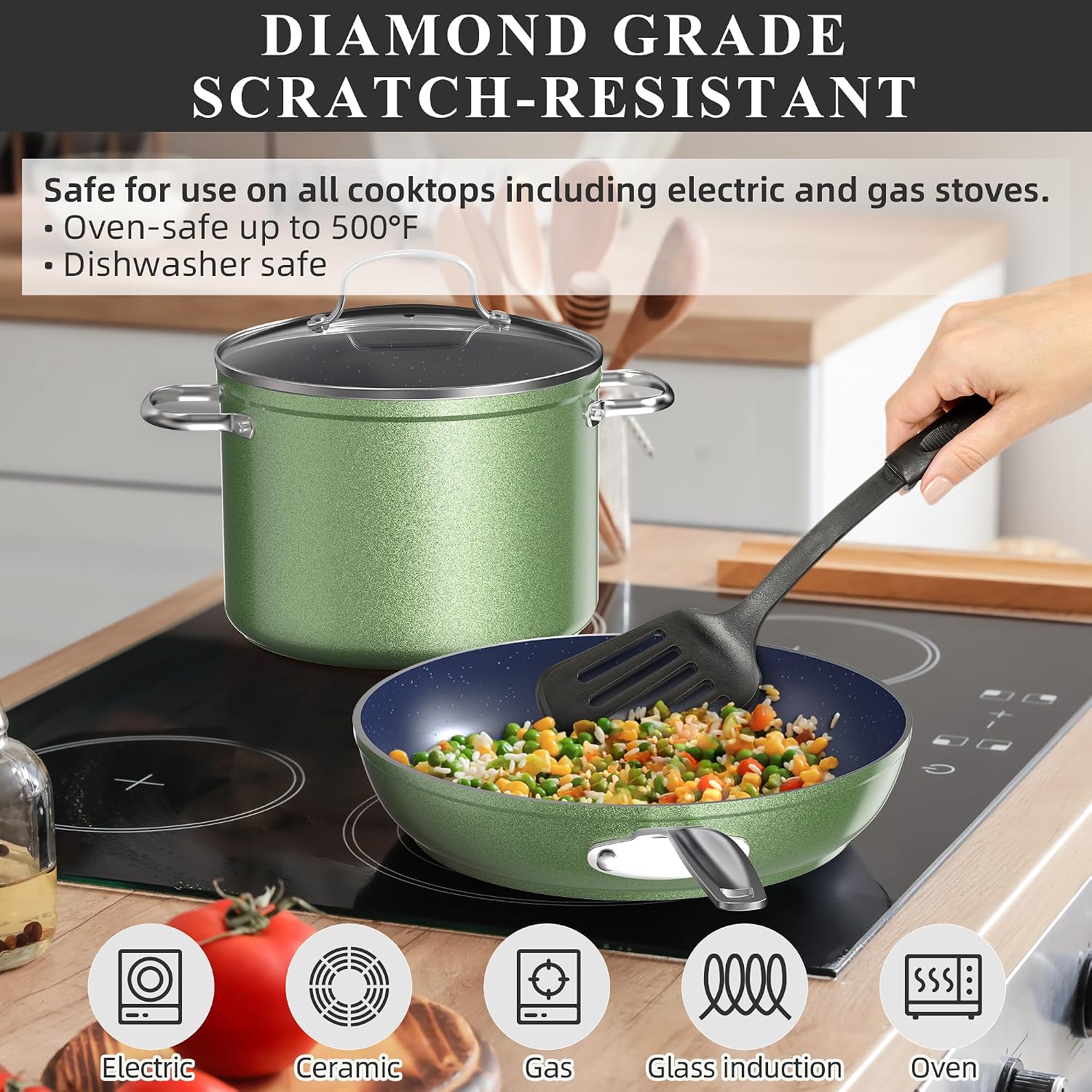 Thumbnail 4 de Nuwave Healthy Duralon Blue Ceramic Cookware Set