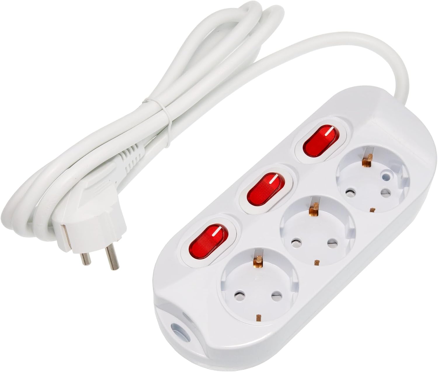 Detalle 2 de Feletec 3-Fach Steckdosenleiste 1,5 m Kabel