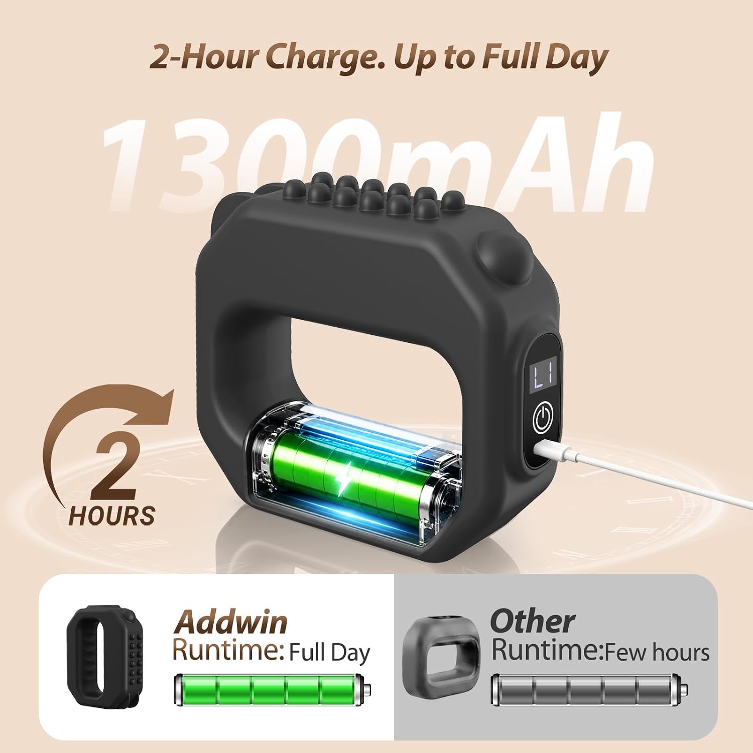 Thumbnail 5 de Generic R10 Compact Fitness Ring with 6 Adjustable Vibration Levels
