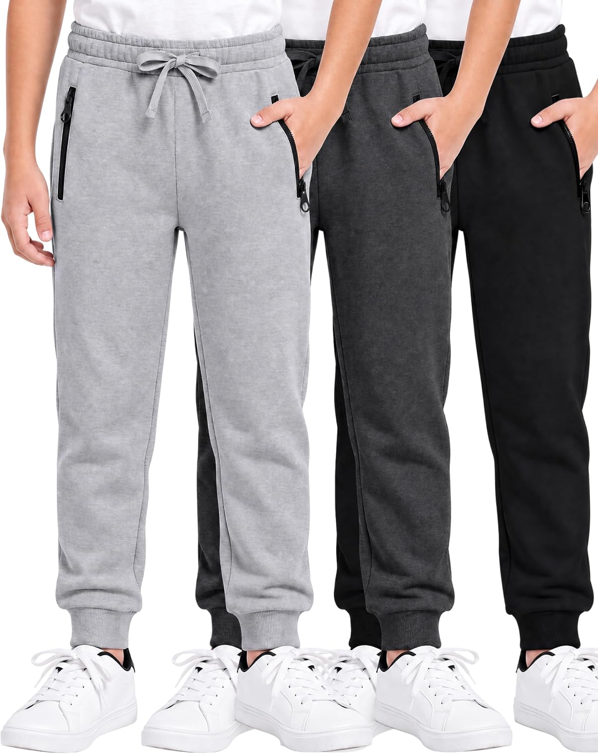 Detalle de Boys Fleece Joggers 3-Pack