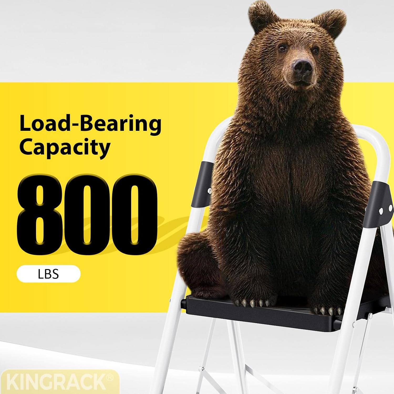 Thumbnail 1 de KINGRACK 3 Step Folding Ladder 360kg capacity