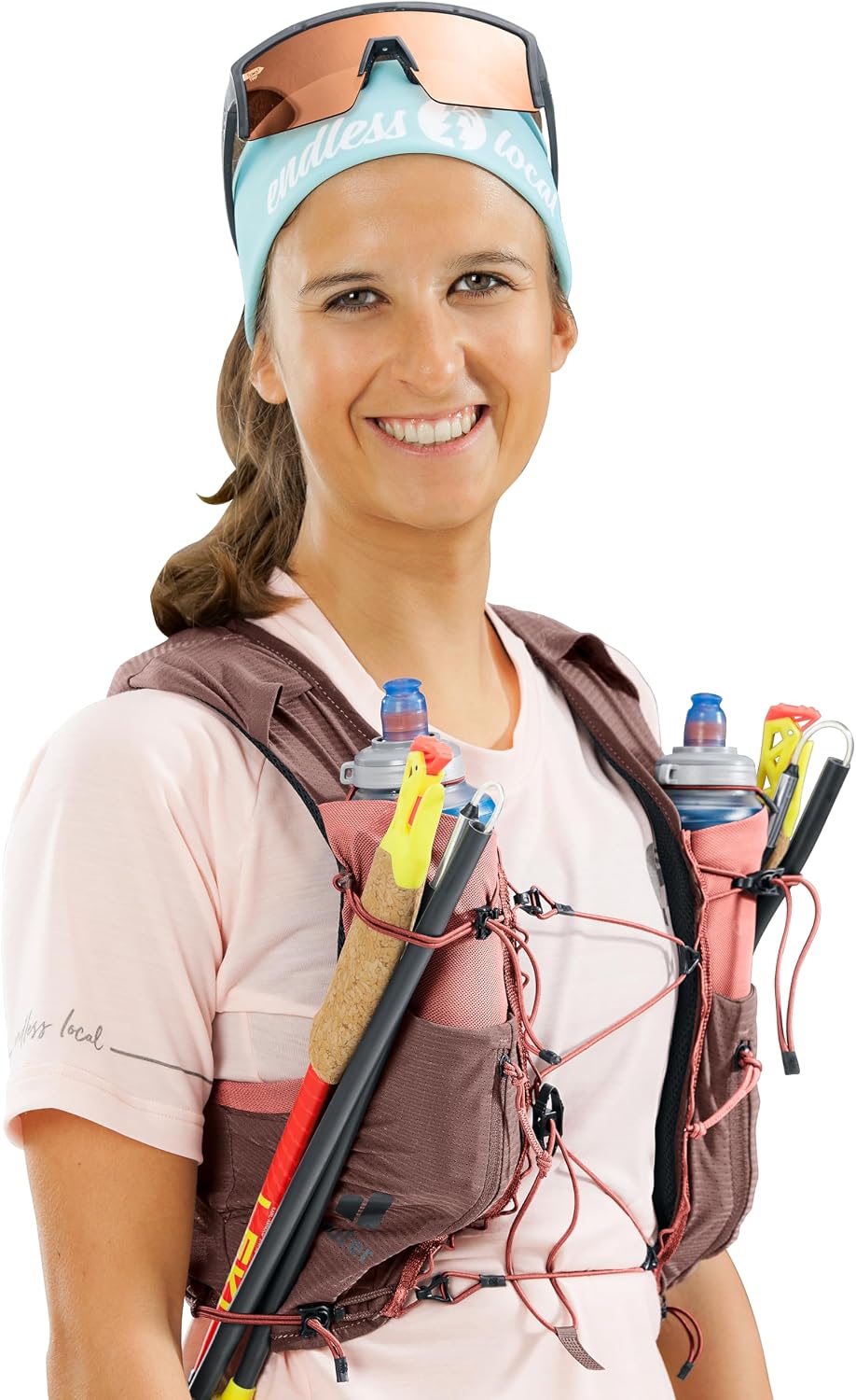 Detalle de Deuter Traick 9 SL Gilet d’Hydratation Femme – Trail Running