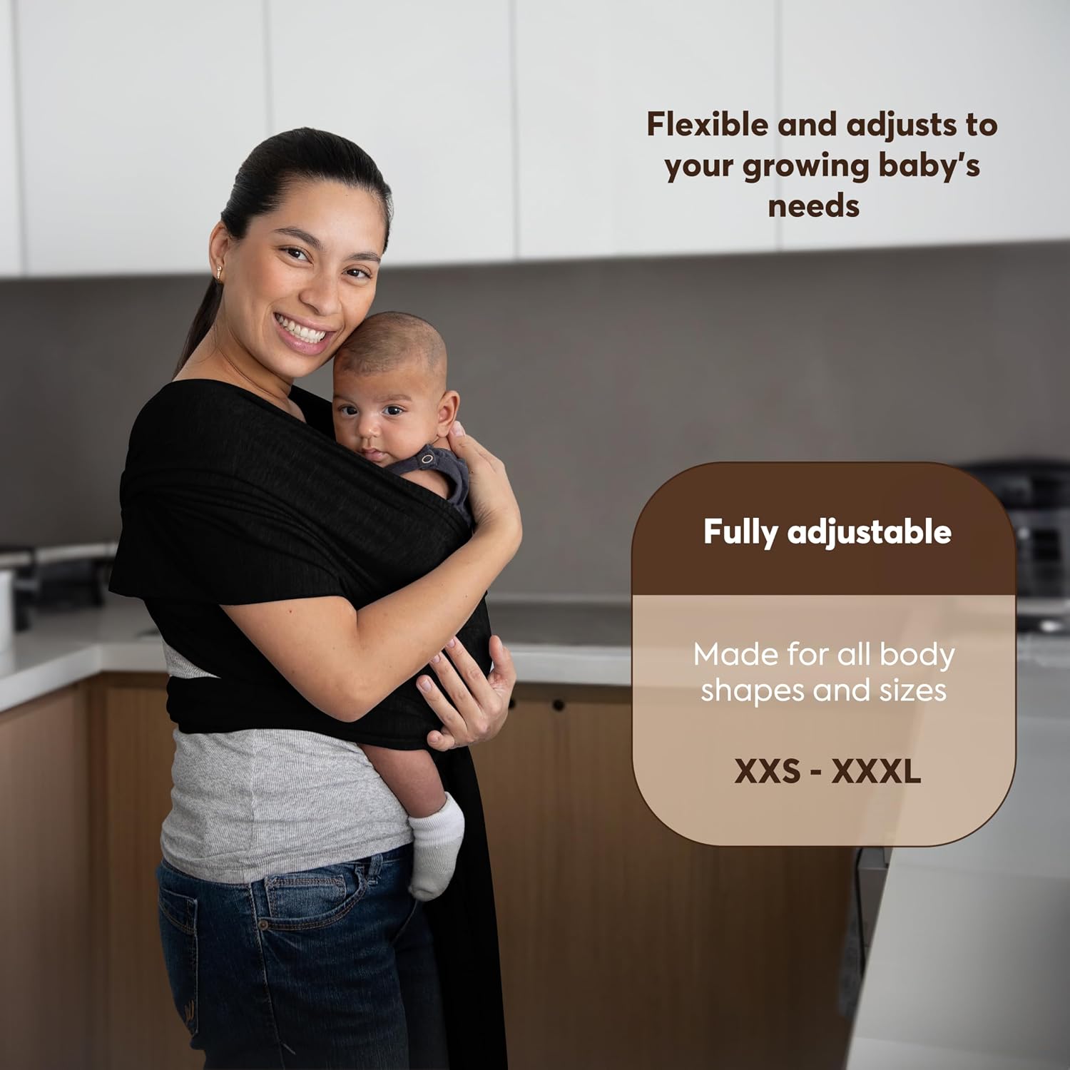 Detalle de ELDOMA Baby Wrap Carrier 7–35 lbs baby carrier