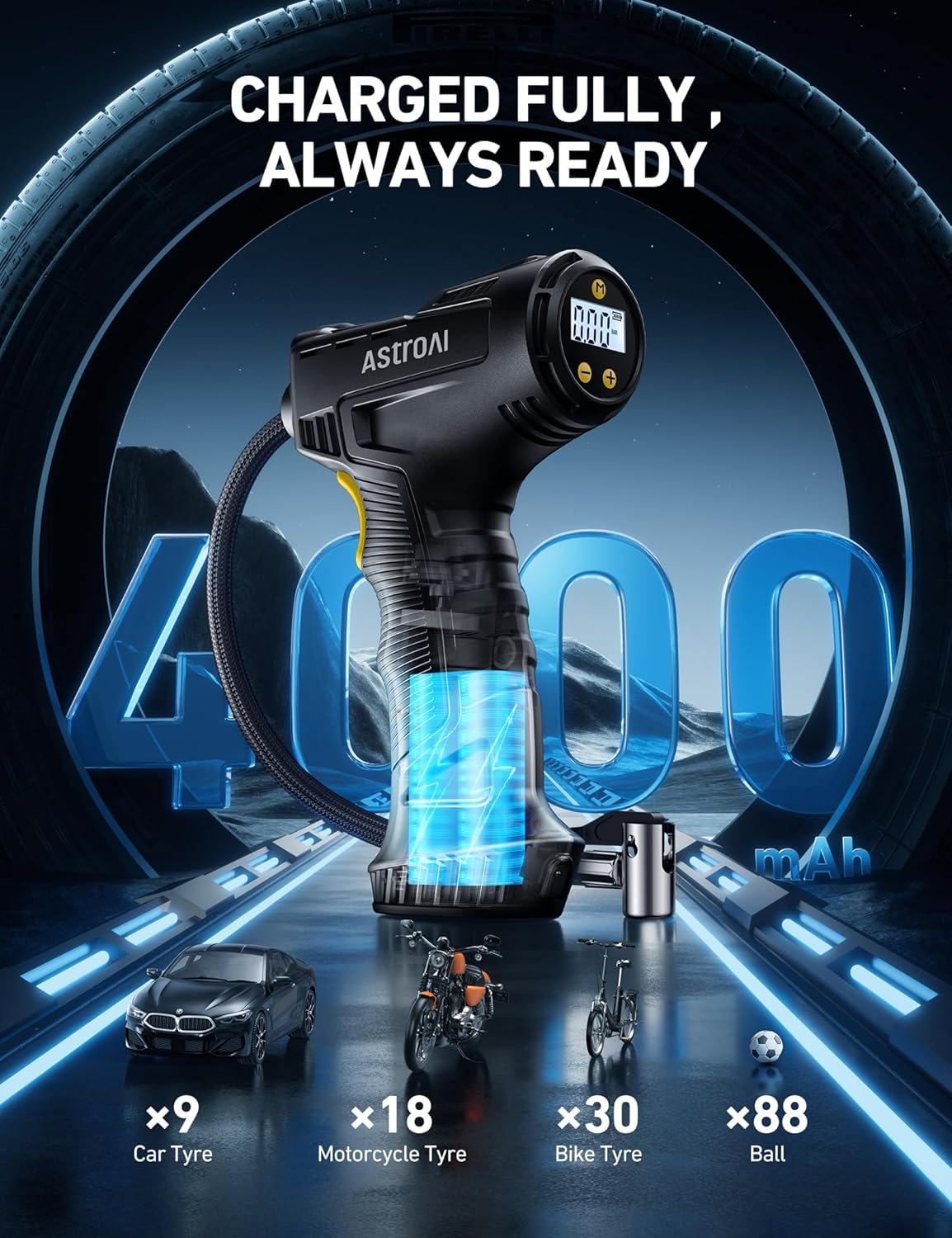 Thumbnail 3 de AstroAI cordless tire inflator 150 PSI