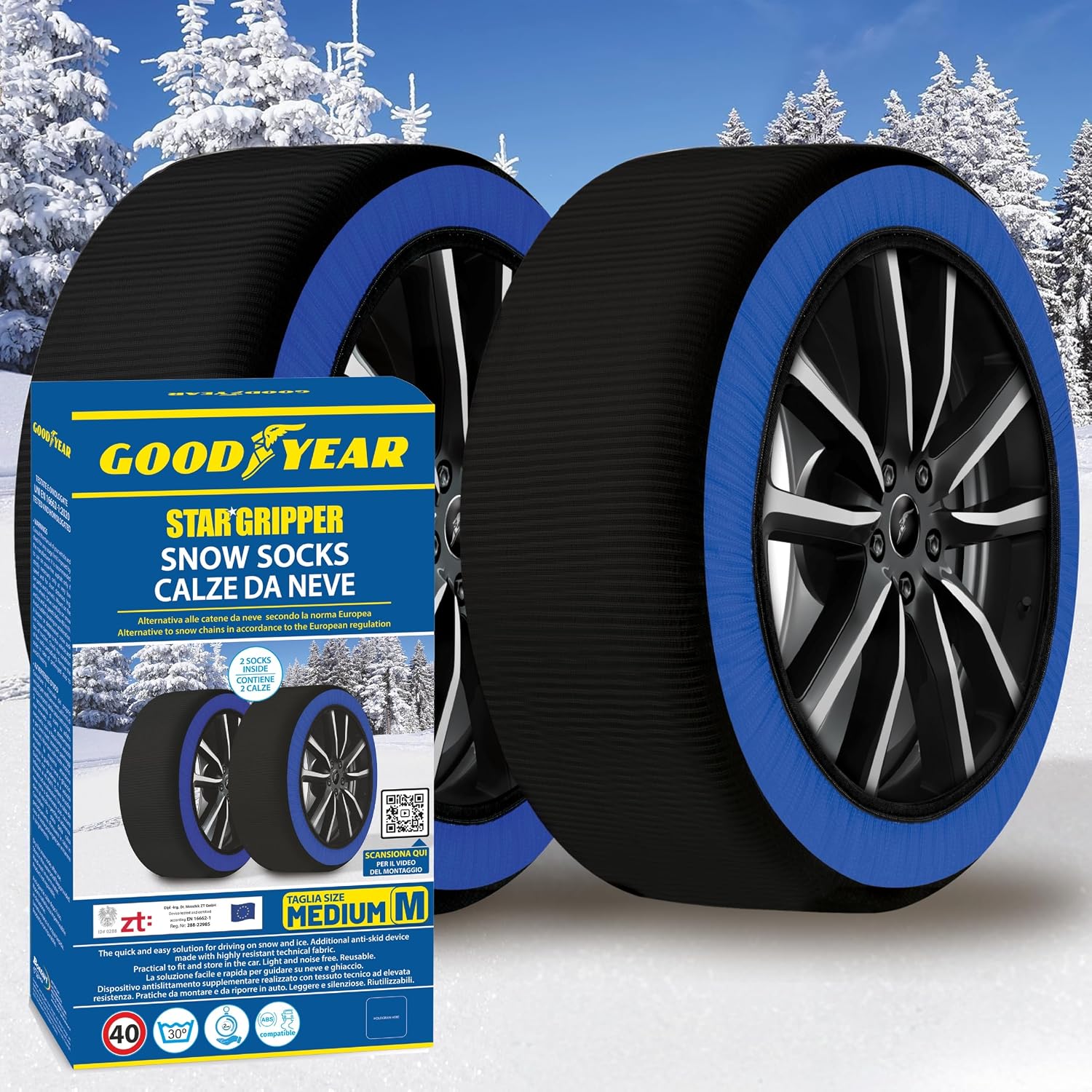 Detalle de Goodyear Star Gripper calze da neve taglia M per auto