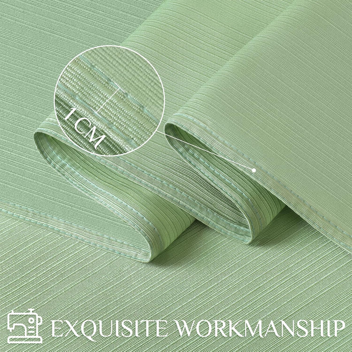 Detalle de Softalker tovaglia rettangolare antimacchia impermeabile 140x240 cm verde salvia