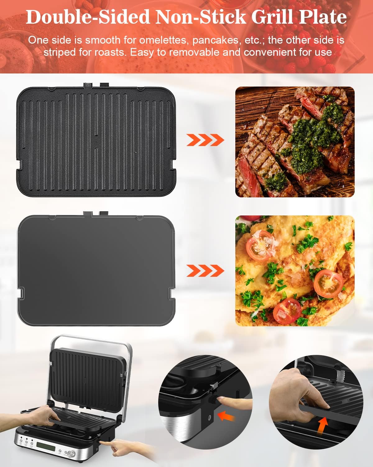 Detalle 2 de Cattleman Cuisine 6-in-1 Panini Press