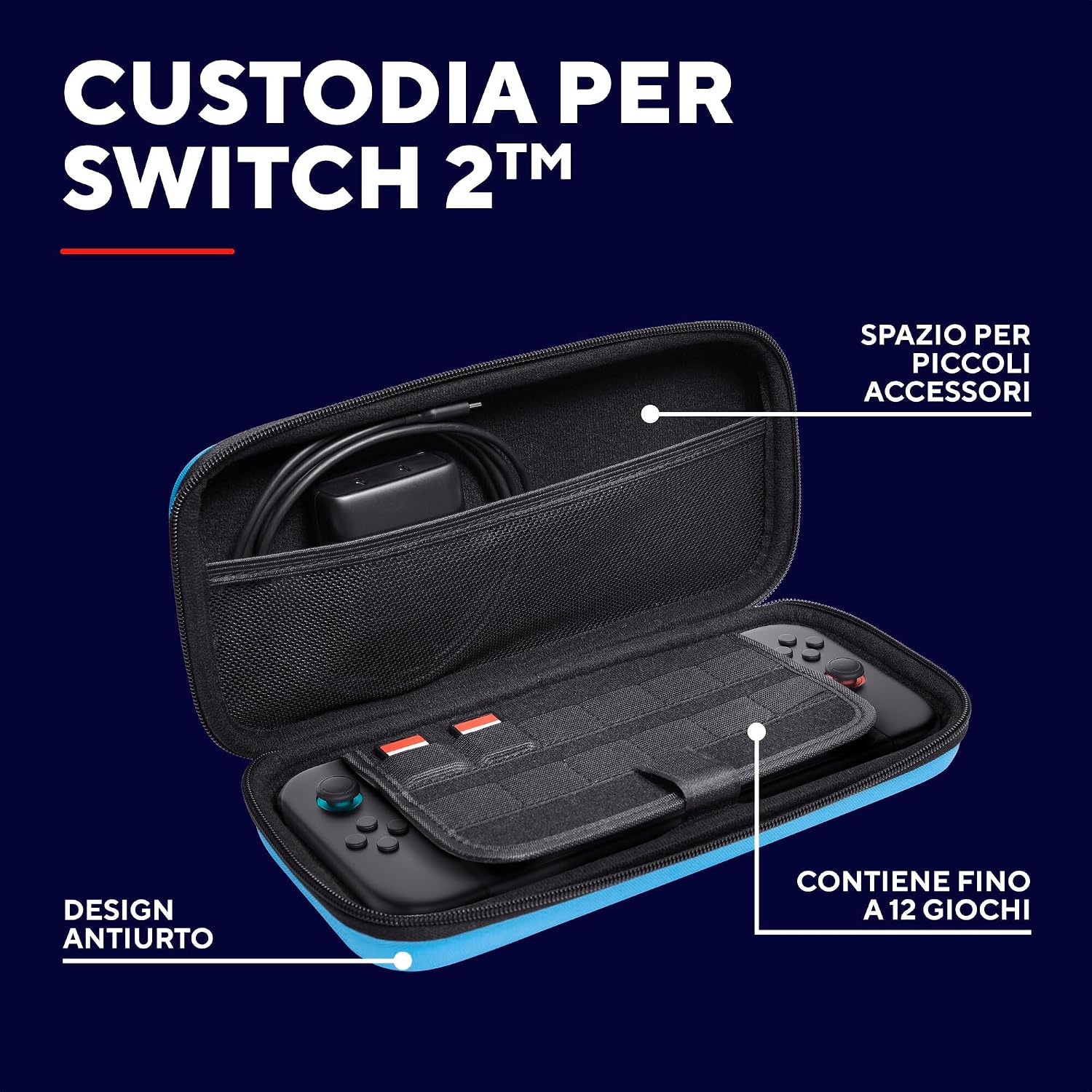 Detalle 2 de GXTrust 1251B custodia Nintendo Switch 2 4 Joy-Con