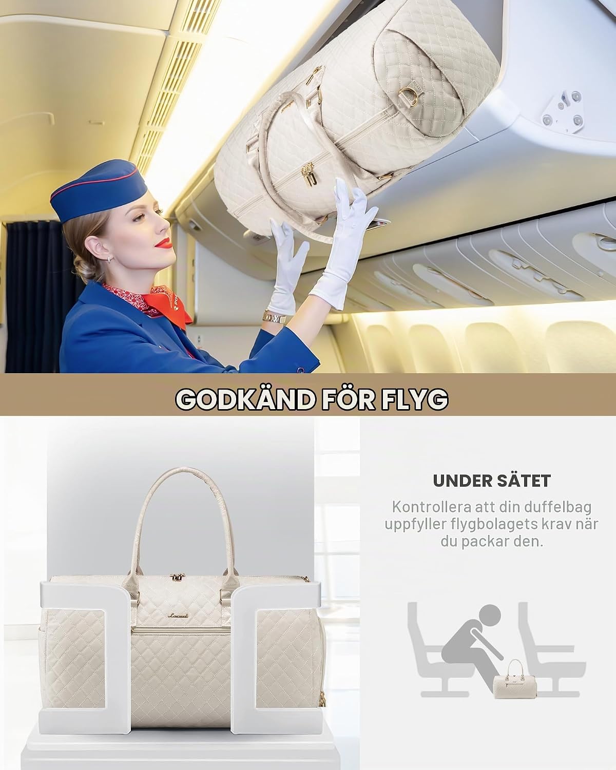 Thumbnail 6 de LOVEVOOK resväska för handbagage med skofack och våtfack