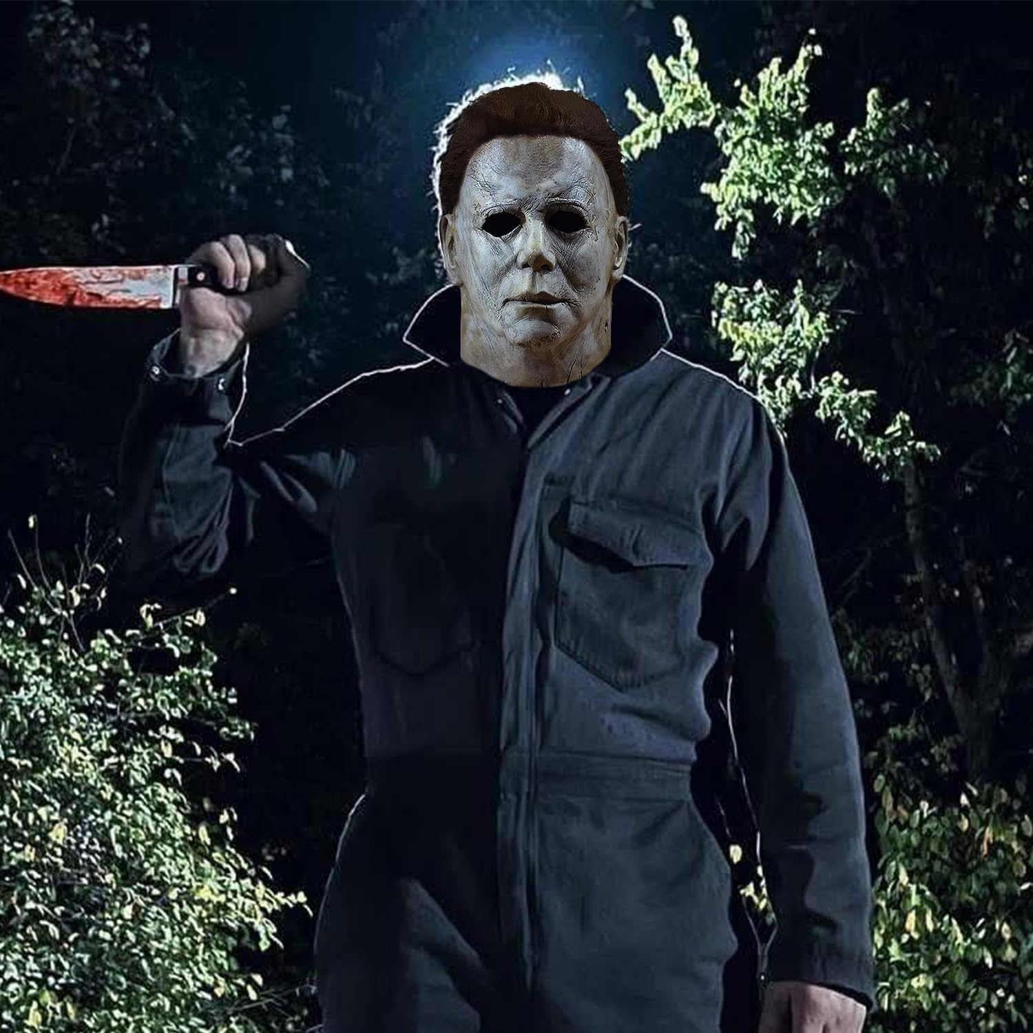 Detalle de CSUJEE Michael Myers Mask, Natural Latex Halloween Cosplay Mask