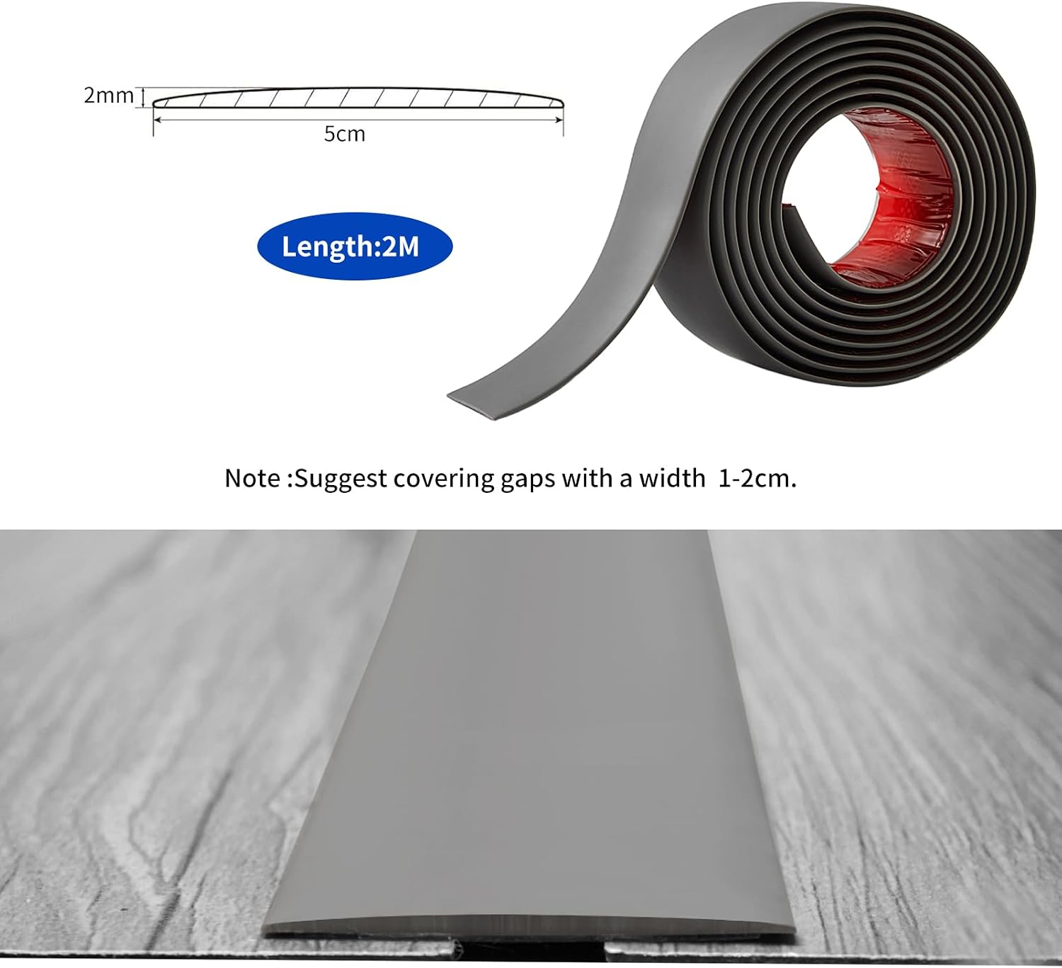 Detalle 2 de PVC Floor Transition Strip 2mm x 2m