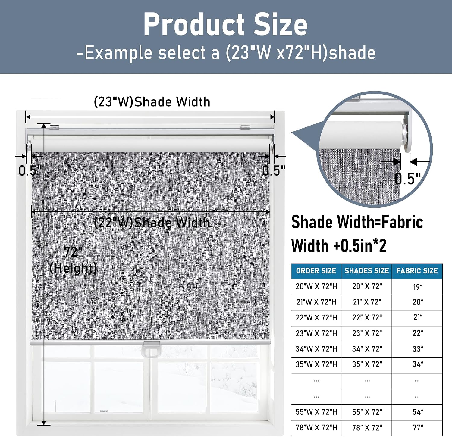 Thumbnail 2 de AOSKY Cordless Roller Shade 32 in