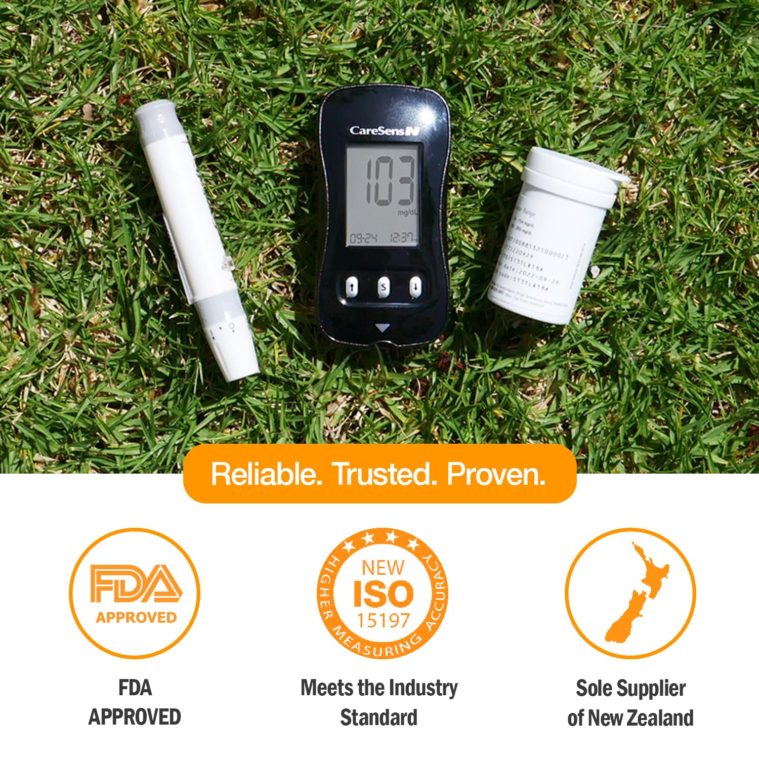 Detalle 2 de CareSens N Starter Kit Blood Glucose Monitor with 100 Test Strips and Lancets