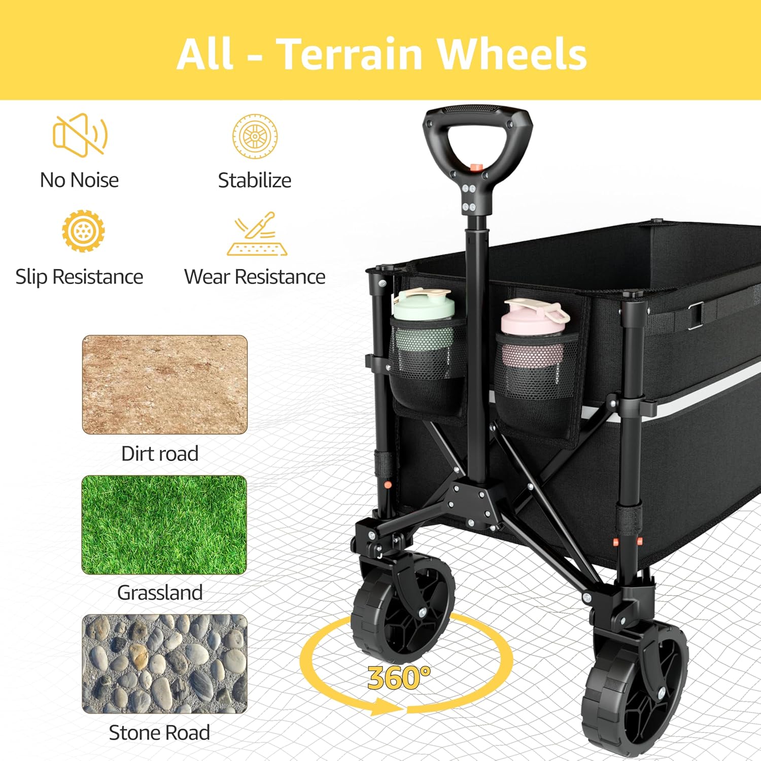Detalle 2 de ROSONG Collapsible Wagon 120L 🛒