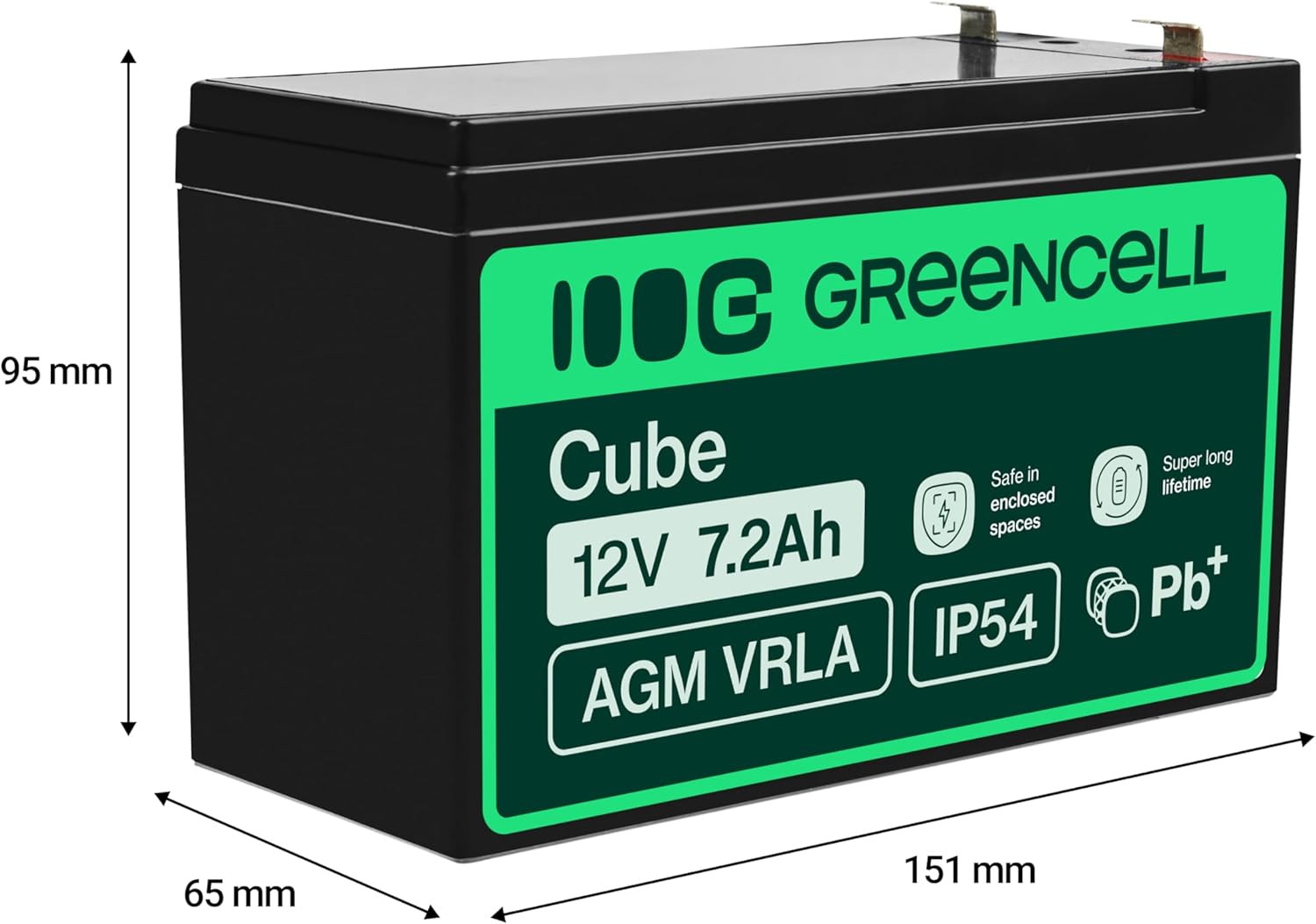 Detalle 2 de Green Cell AGM 12V 7,2Ah Akku 🔌