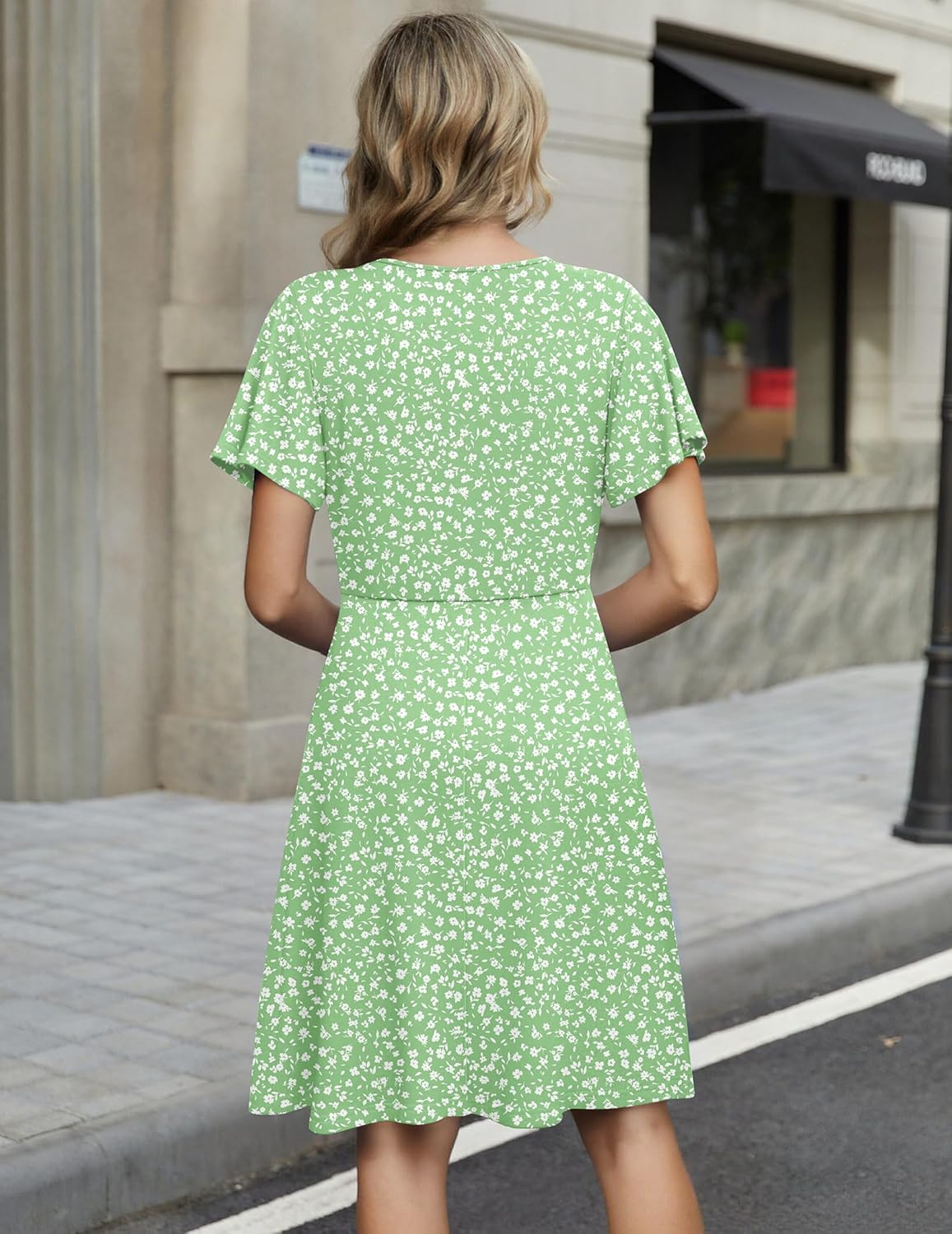 Thumbnail 5 de Zeagoo Women's Summer Wrap V-Neck Floral Dress with Pockets