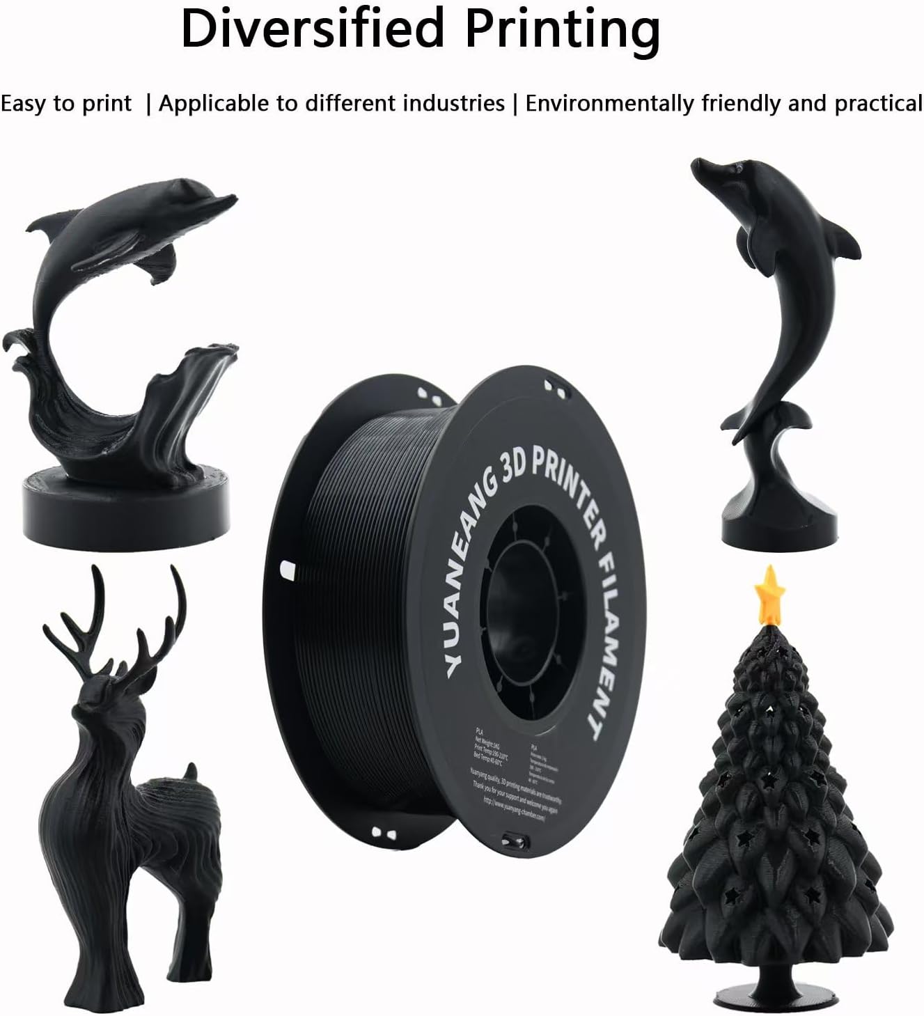 Thumbnail 6 de YUANEANG PLA 3D Printer Filament Bundle – 16 Spools of 1.75mm Monochrome PLA (16 kg total)