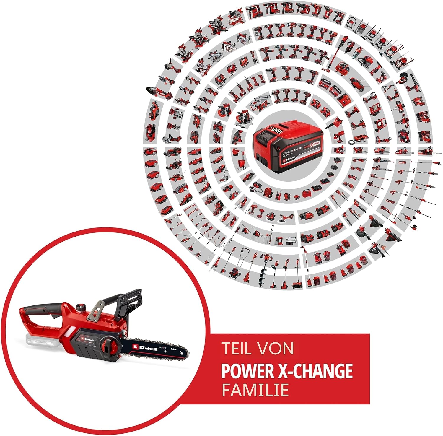 Thumbnail 1 de Einhell GE-LC 18/25 Akku-Kettensäge 23 cm