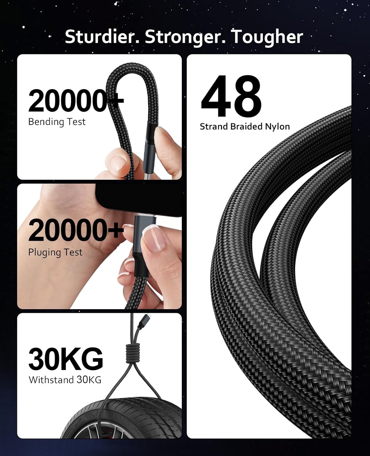 Thumbnail 5 de Magtame Cable USB 4 240W 🔌, 1M, Soporte 8K y 4K